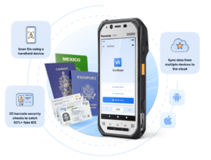 ID scanner app on a mobile device